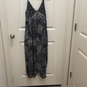 Anthropologie Black and White Geometric Dress